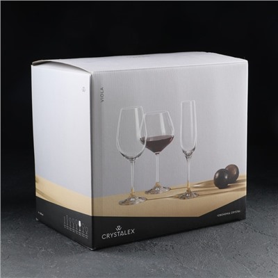 Набор бокалов для вина «Виола», 6 шт, 550 мл, хрустальное стекло