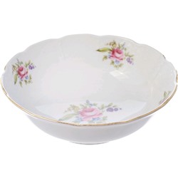 Тарелка для супа Menuet, декор «Мейсенский цветок, отводка золото», 19 см