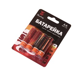 Батарейка литиевая AA R6P 1.5V упак 4 шт Baizheng (1/15)