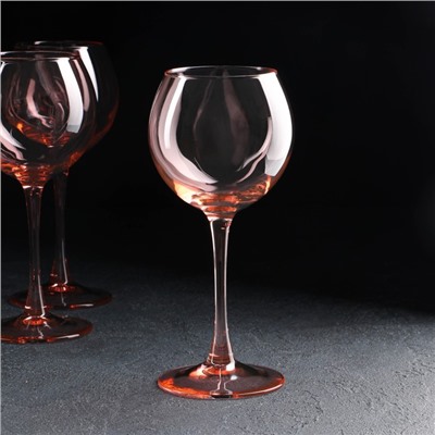 Набор бокалов для вина «Роза», стеклянный, 350 мл, набор 6 шт