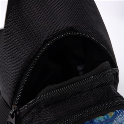 Сумка-рюкзак «Ван Гог», 15х10х26 см, отд на молнии, н/карман, регул ремень, чёрный