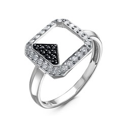 Серебряное кольцо с бесцветными фианитами - 1208