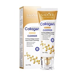 (ЗАМЯТА КОРОБКА) Пенка для умывания с коллагеном SADOER Collagen Anti-Aging Cleanser, 100 гр.
