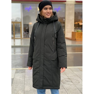 Женская зимняя куртка 977(31) темный хаки