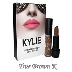 Помада Kylie Fashion Charm Lips Lipstick & Lip Gloss 2 in 1 True Brown K 3 ml