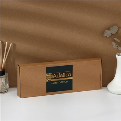 Доска разделочная Adelica, пропитана минеральным маслом, с шильдиком, 30×10×1,8 см, берёза