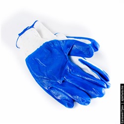 [27830] Перчатки нейлоновые с нитриловым покрытием "Люкс", синие (12/960) код.133/ХО/