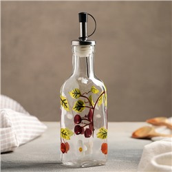 Бутыль стеклянная для соусов и масла «Вишнёвый сад», 200 мл, 5×20 см