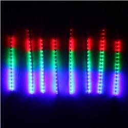 Акция!Гирлянда светодиодная  3 м*80 см 575 led 220В улич 8 труб мультицв Тающ сосул Серпантин (1/50)