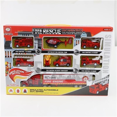 Набор игрушечных пожарных машин (41x5x28см)