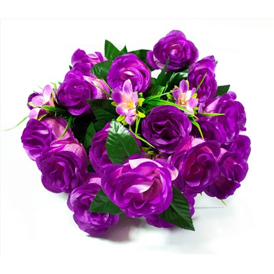 Букет розы с лилией "Ванда" 30 веток 30 цветков