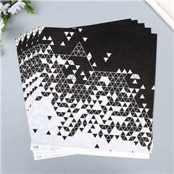 Бумага для скрапбукинга "Треугольники в деталях" плотность 180 гр 30,5х32 см
