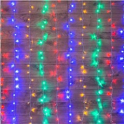 Акция! Гирлянда светодиодная  3*2 м 240 led 230 В дождь мультиколор Neon-night (1/24)