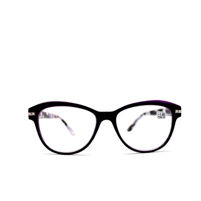 Готовые очки BOSHI - 86033 черный сиреневый цветок