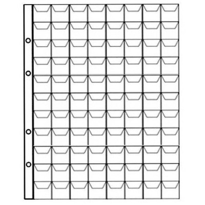 Лист для монет на 88 ячеек, формат OPTIMA (с клапанами)