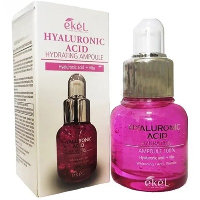 Увлажняющая ампульная сыворотка для лица с гиалуроновой кислотой EKEL Ampoule 100% Hyaluronic Acid Hydrating