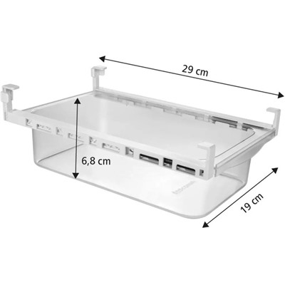 Органайзер подвесной FlexiSPACE, для холодильника, 29x19 см, глубокий