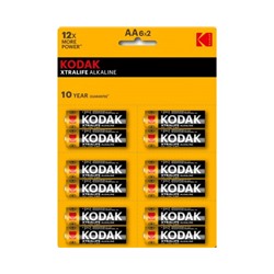 [33101] Элементы питания KODAK LR06 BL-12 perforated (6х2BL) XTRALIFE Alkaline (144)