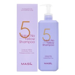 MASIL 5 SALON NO YELLOW SHAMPOO Тонирующий шампунь для осветлённых волос против желтизны 500мл