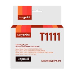 Картридж EasyPrint IE-T1111 (C13T0811/T1111/T0811/Epson R270/R290/R390) Epson, черный