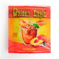 Растворимый чай со вкусом персика "Golden Eagle", 20 саше, 20 г