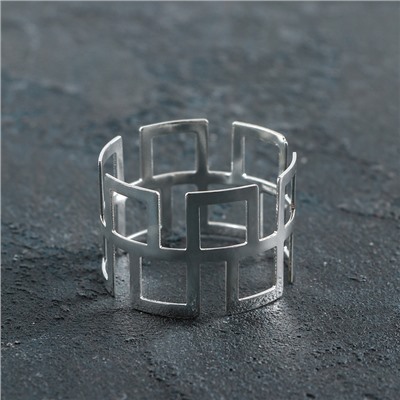 Кольцо для салфетки «Гео», 4,5×3 см, цвет серебряный