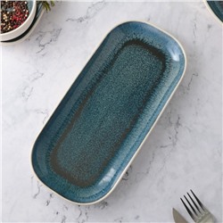 Блюдо фарфоровое для подачи Magistro Ocean, 30×14 см, цвет синий