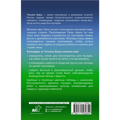 Лунный посевной календарь на 2024 год в самых понятных и удобных цветных таблицах. Борщ Т.   1005213