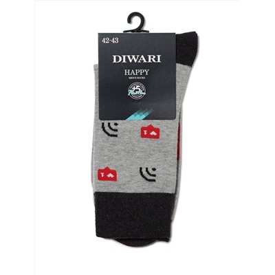 Носки мужские DIWARI Хлопковые носки HAPPY с рисунками &quot;WiFi&quot;