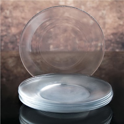 Набор тарелок Invitation, d=19,5 см, 6 шт, цвет прозрачный