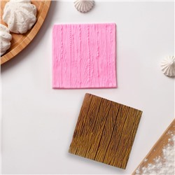Молд Доляна «Кора дерева», 10,5×10,3×0,,3 см, цвет розовый