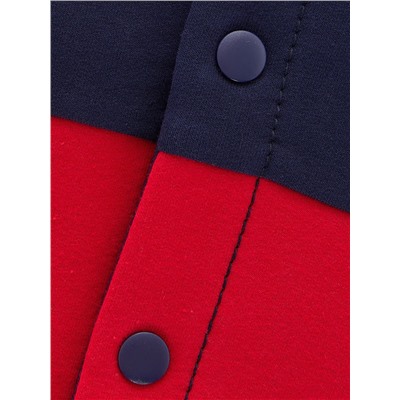 Бомбер (куртка) (122-146см) UD 7718(1)синий/красный