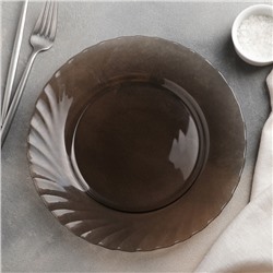 Тарелка обеденная «Океан», d=24,5 см, цвет коричневый