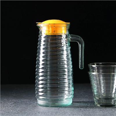 Набор питьевой из стекла «Радуга», 5 предметов: кувшин 800 мл, 4 стакана, 220 мл, цвет МИКС