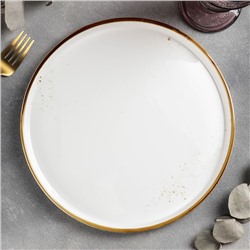 Тарелка фарфоровая с бортиком Magistro «Церера», d=25,5 см, цвет белый