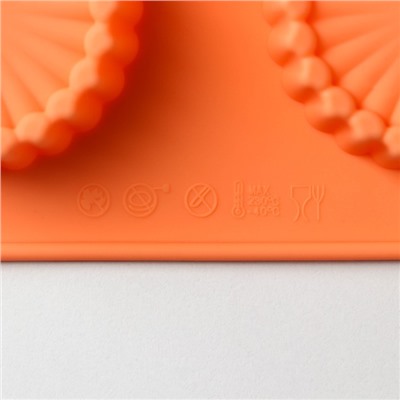 Форма силиконовая для выпечки Доляна «Конди», 8 ячеек, 28×16×1,5 см, цвет оранжевый