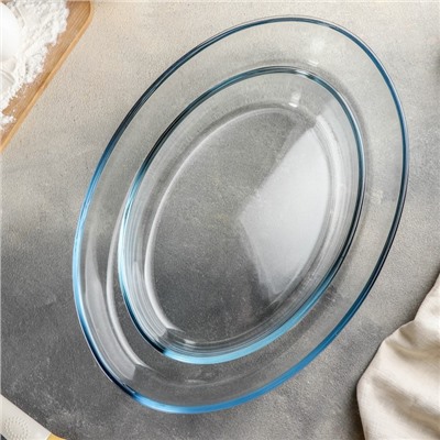 Набор форм из жаропрочного стекла для запекания Borcam, 2 предмета: 3 л, 1,5 л