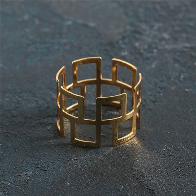 Кольцо для салфетки «Гео», 4,5×3 см, цвет золотой