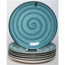 Набор тарелок Elrington «Аэрограф мятный бриз», 6 шт., 27 см
