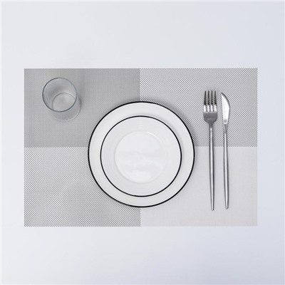 Салфетка сервировочная на стол «Настроение», 45×30 см, цвет серый