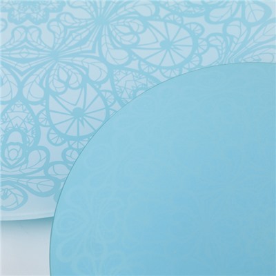 Сервиз столовый «Кружево», 7 предметов: 6 тарелок d=20 см, 1 тарелка d=30 см, цвет голубой