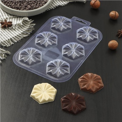 Форма для шоколада и конфет «Печеньки», цвет прозрачный