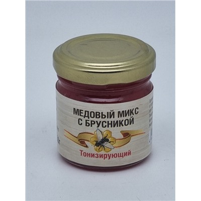 Мед микс с брусникой "Тонизируйся" 50 гр