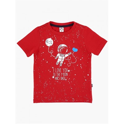 Футболка с космонавтом (80-92см) UD 0787(3)красный
