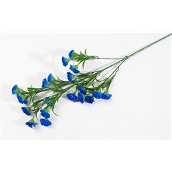 Ветка гвоздики 20 цветков синяя