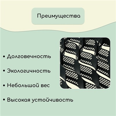 Георешётка 16,9 м² (2,6 × 6,6 м), ячейка 23 × 23 × 15 см, диагональ 33 см, толщина 1,2 мм