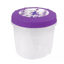 Банка пластиковая для хранения продуктов 1,3 л Lavender Полимербыт (1/30)