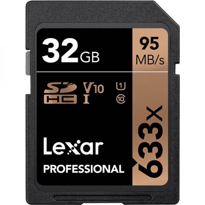 Карта памяти SDHC 32 GB Class10 LEXAR U1 633*95 Mb/s Smartbuy (1/1)