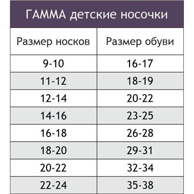 Носки детские 3 пары Гамма