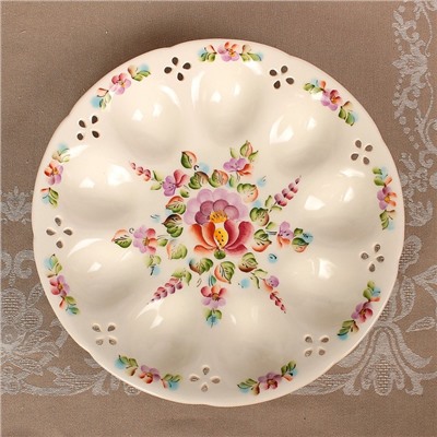 Тарелка под яйца «Степные цветы», 25×3,5 см, 1 сорт